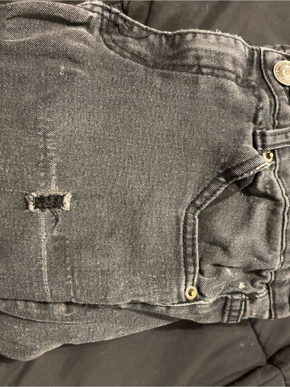Men's Black Washed Slim Jeans